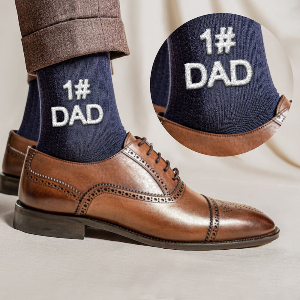 Bestickte Socken für Papa – Personalisierte Baumwollsocken zum Vatertag