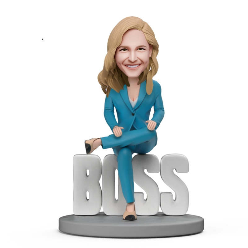 Weihnachtsgeschenk Domineering Lady Boss WORLD BEST BOSS Custom Wackelkopf mit eingraviertem