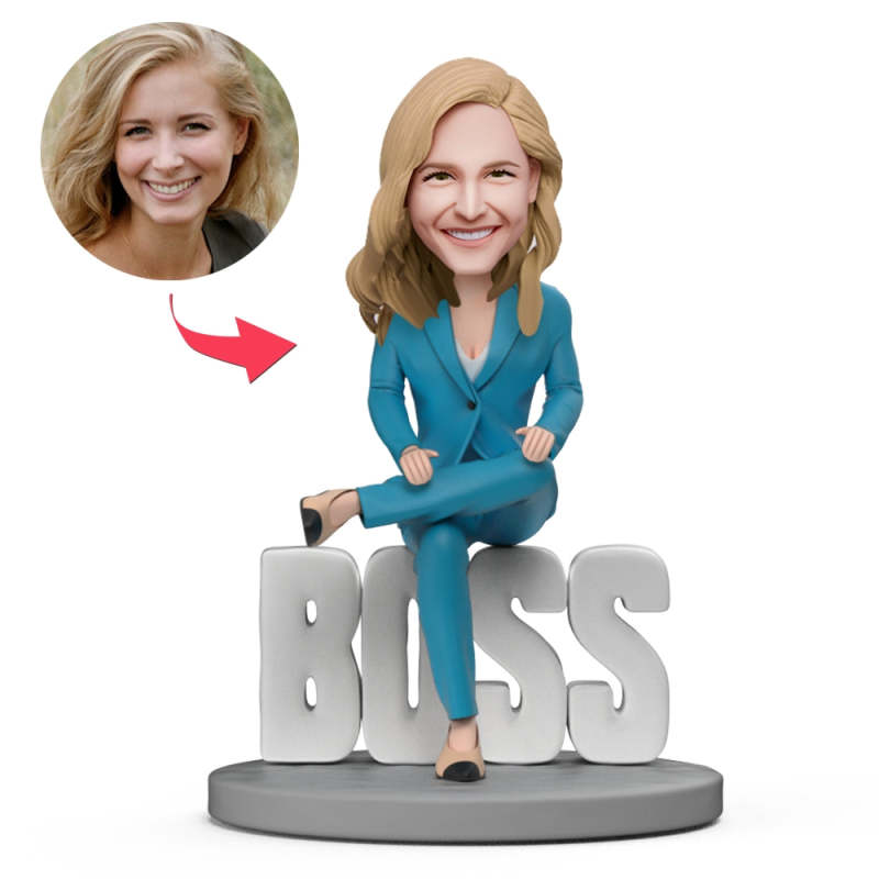 Weihnachtsgeschenk Domineering Lady Boss WORLD BEST BOSS Custom Wackelkopf mit eingraviertem