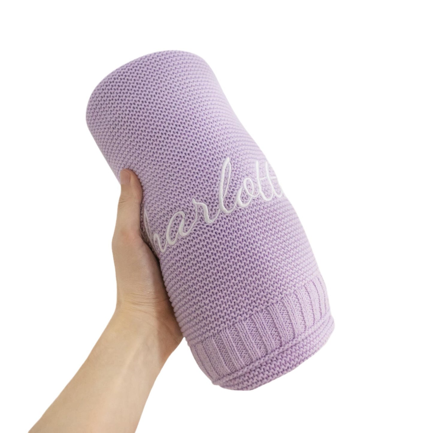 Herzgeschenk für Neugeborene - Weiche Babydecke mit personalisierter Namensstickerei