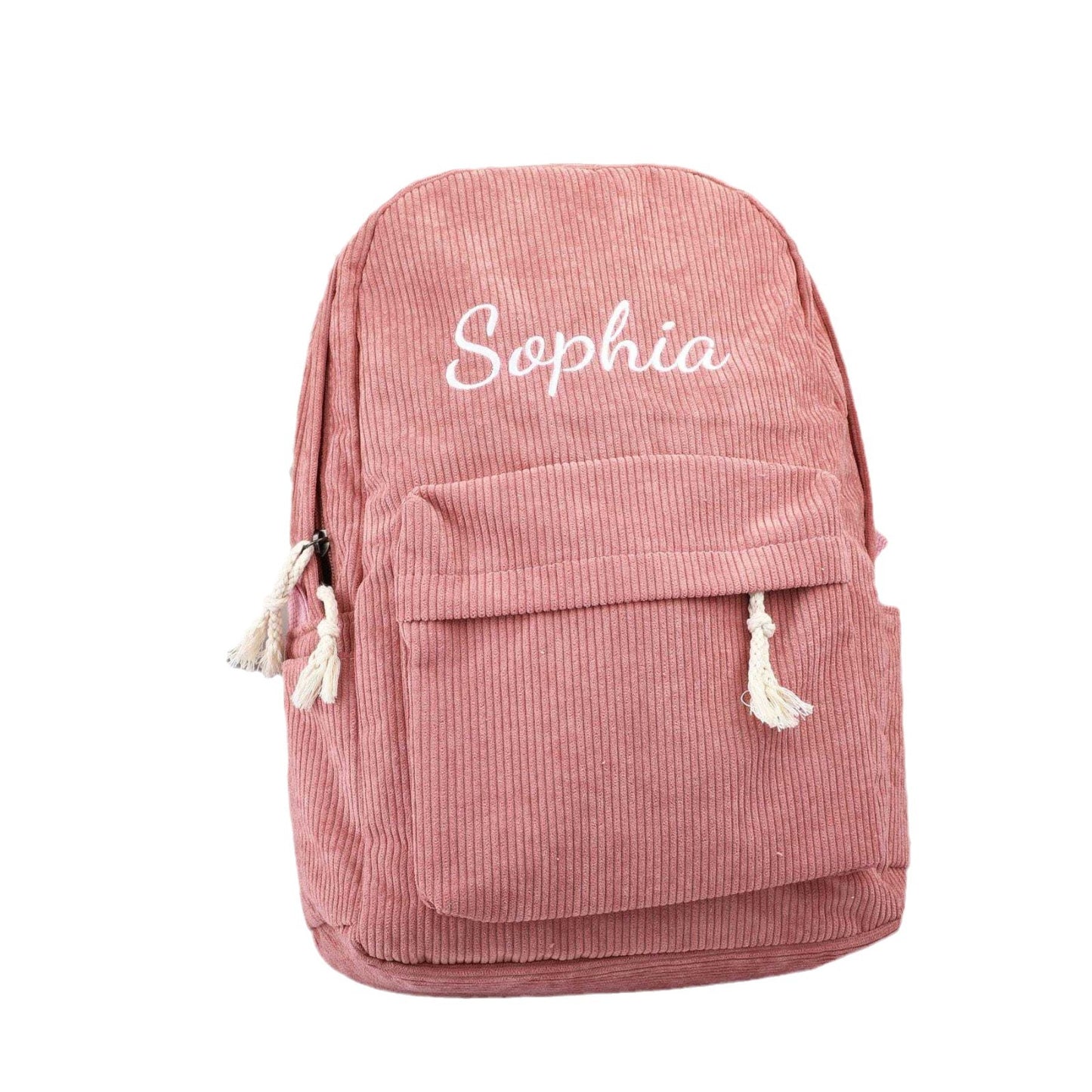 Rucksack aus Weichem Cord für Kinder – Mit personalisiertem Namenszug