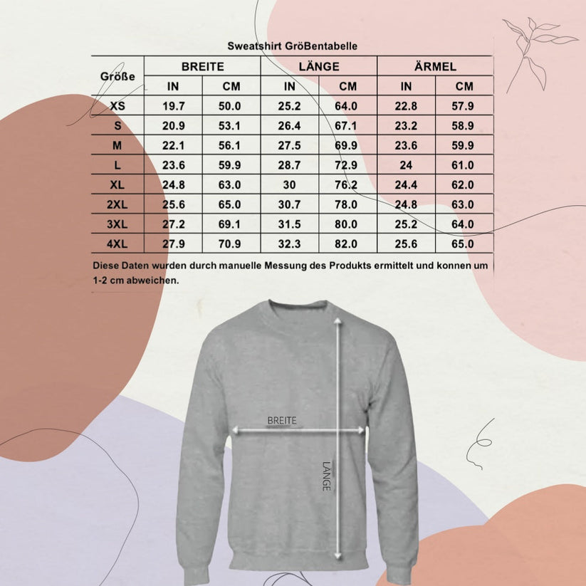 Besticktes Sweatshirt mit individuellem Haustier-Porträt und Namens-Applikation im Vichy-Karo-Muster (Varsity-Stil)