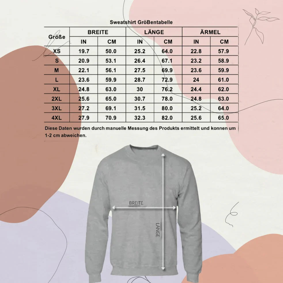 Mama Bär trägt ihr Herz auf der Zunge – Personalisiertes Unisex-Sweatshirt für die Familie mit Design auf dem Ärmel