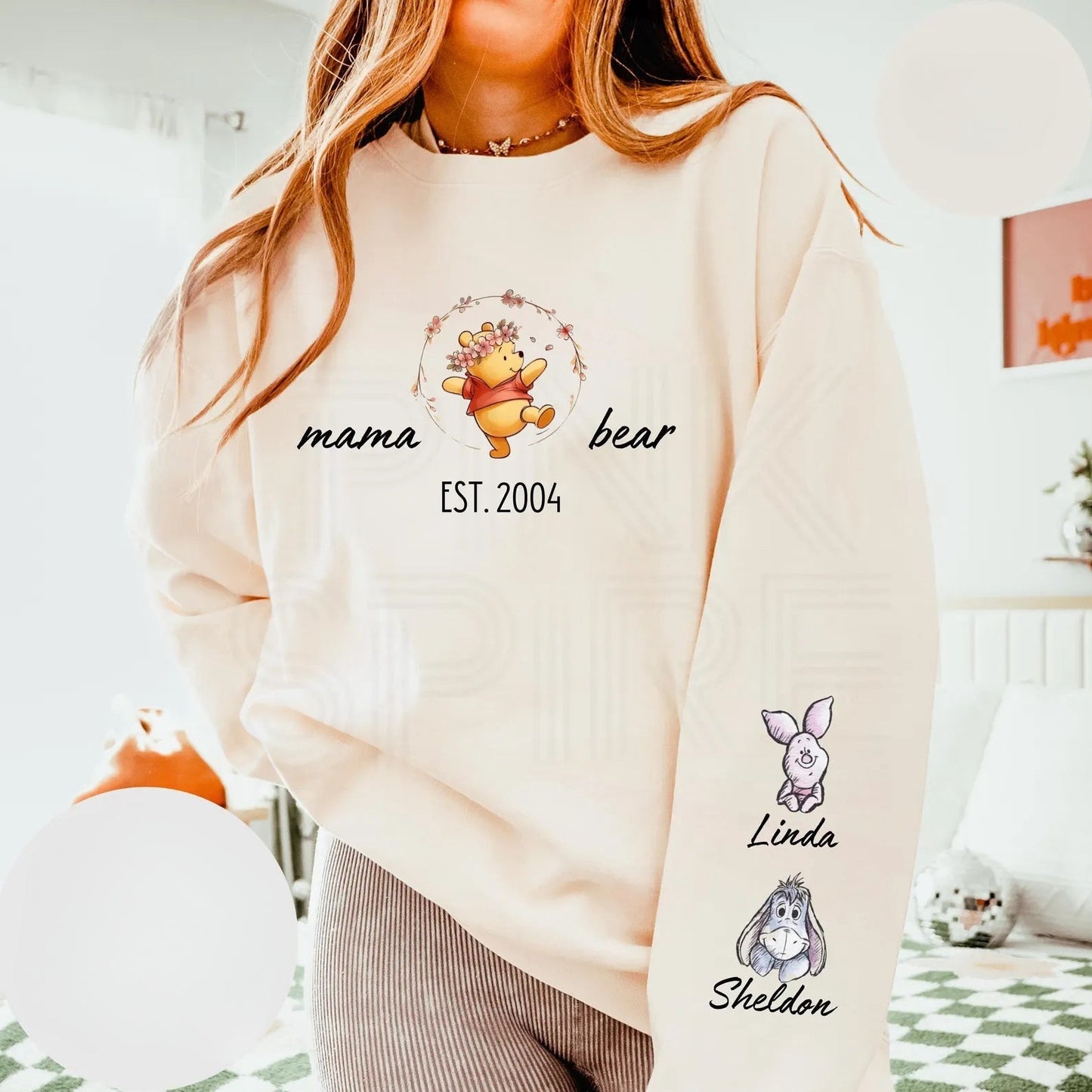 Custom Mama Bear Sweatshirt - Personalisiertes Geschenk für Mama