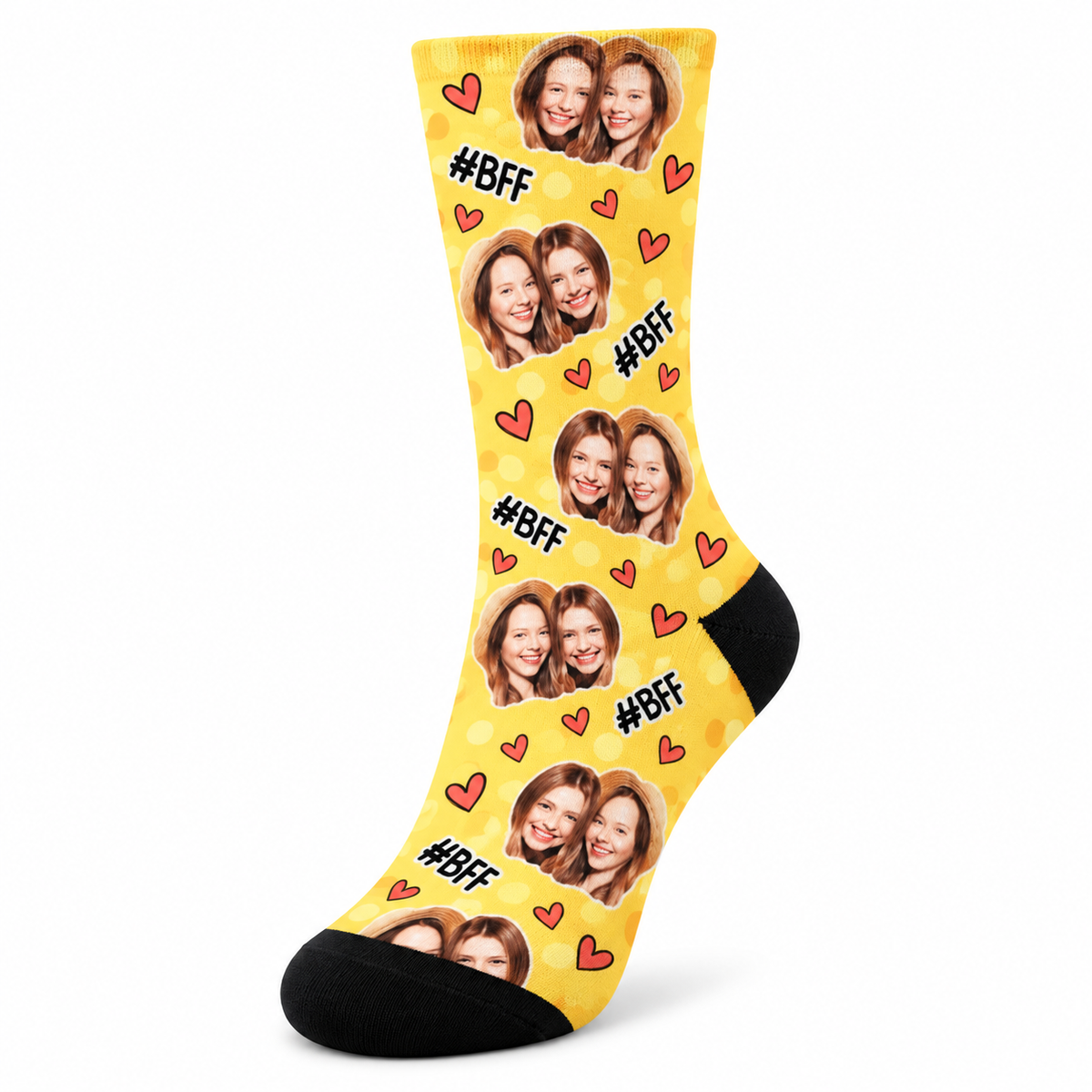 Personalisierte Socken mit Gesicht, Fotosocken für beste Freunde, Socken mit eigenem Foto, Lustiges Fotogeschenk für sie, ihn und beste Freunde