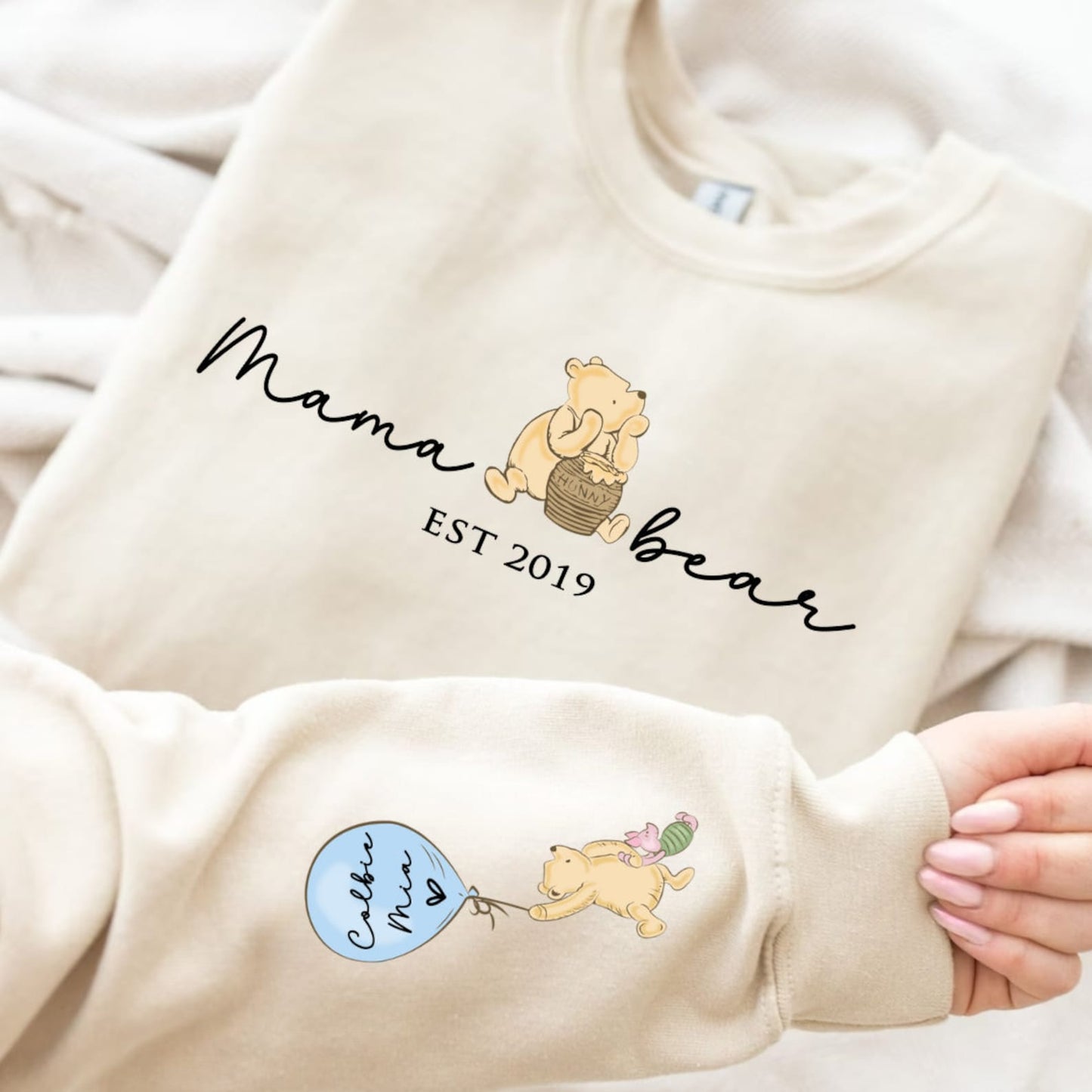 Custom Mama Bear Hoodie - Personalisiertes Geschenk für Mama zum Muttertag