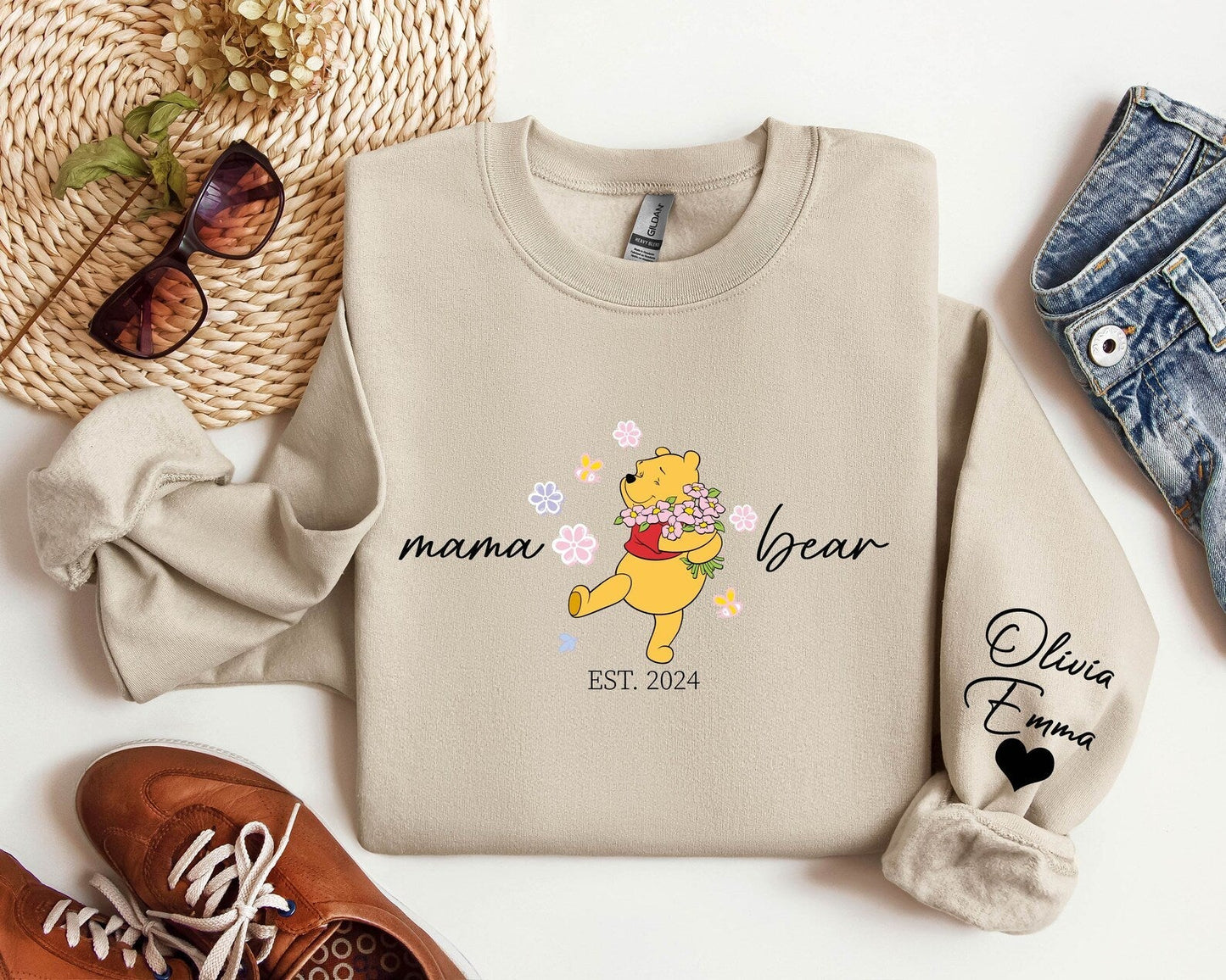 Personalisiertes Mama Bear Hoodie - Perfektes Muttertagsgeschenk