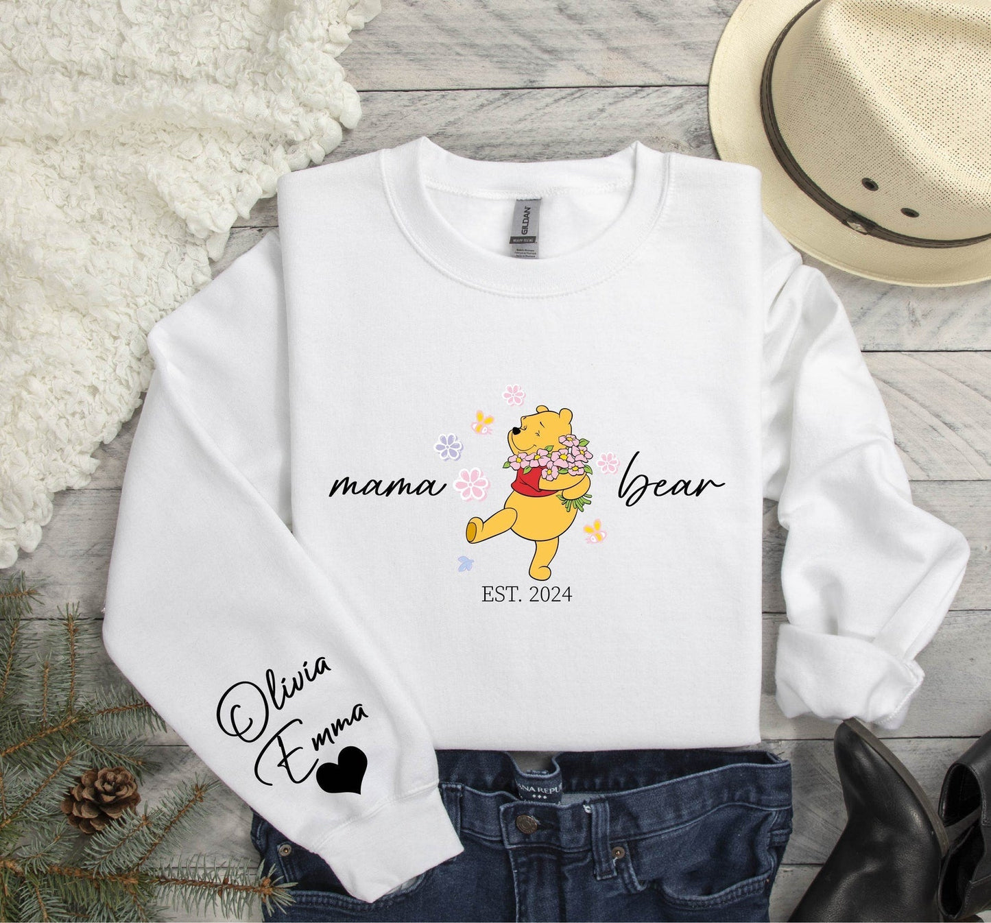 Personalisiertes Mama Bear Hoodie - Perfektes Muttertagsgeschenk