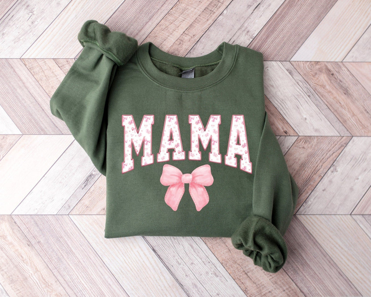 Coquette Pink Mama Sweatshirt, Süßes Rosa Schleife Mama Shirt, Beliebtes Mutter T-Shirt, Trendy Mutter Geschenk, Muttertagsgeschenk