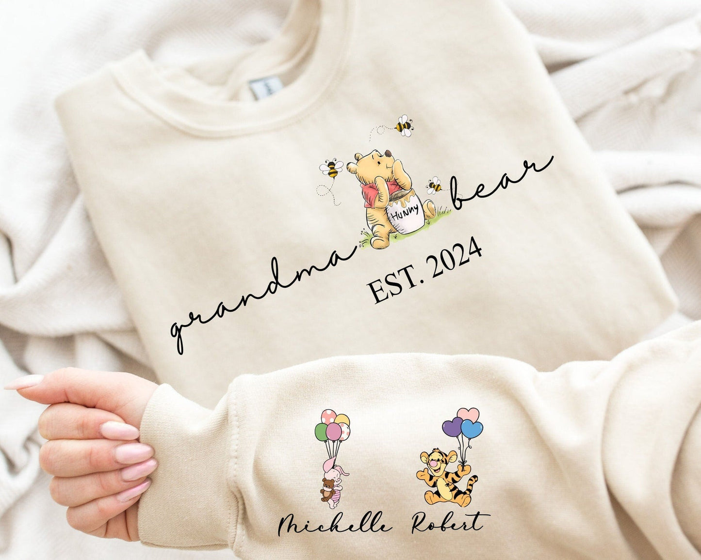Personalisiertes Mama Bear Hoodie - Anpassbares Muttertags-Shirt