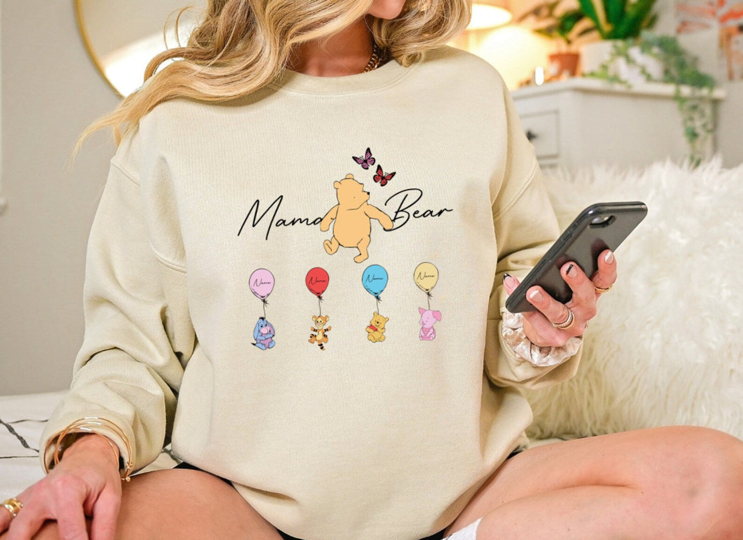 Custom Mama Est. Sweatshirt mit Kindernamen - Einzigartiges Geschenk für Mama