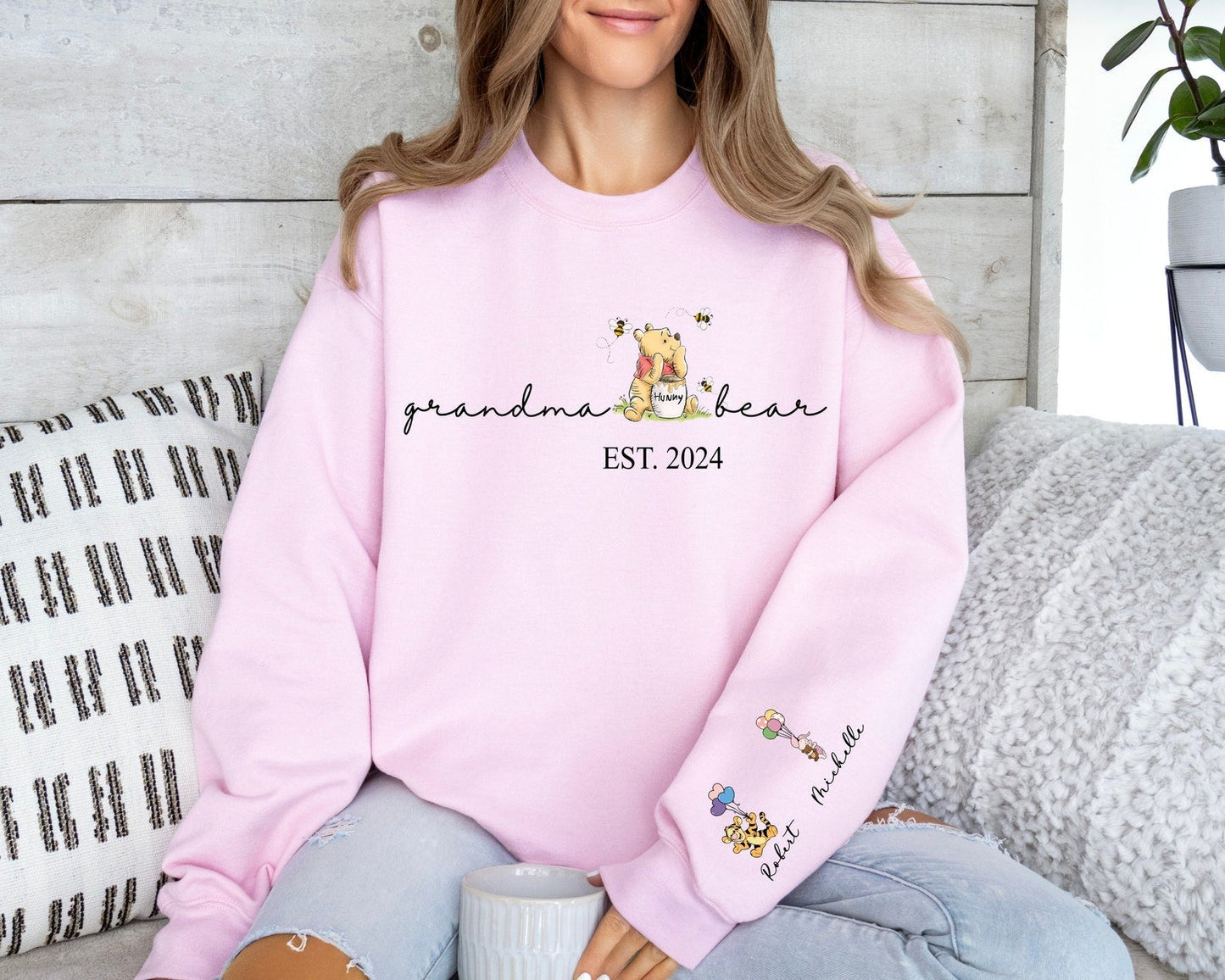 Personalisiertes Mama Bear Hoodie - Anpassbares Muttertags-Shirt