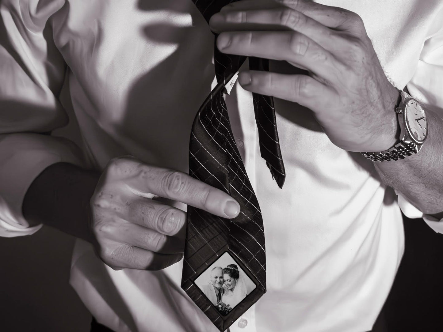 Personalisierter Foto Krawattenaufnäher, Krawattenfoto Vater der Braut Geschenk, Krawattenfoto Aufnäher, Personalisierte Geschenke für Papa, Vater des Bräutigams, Opa Geschenk