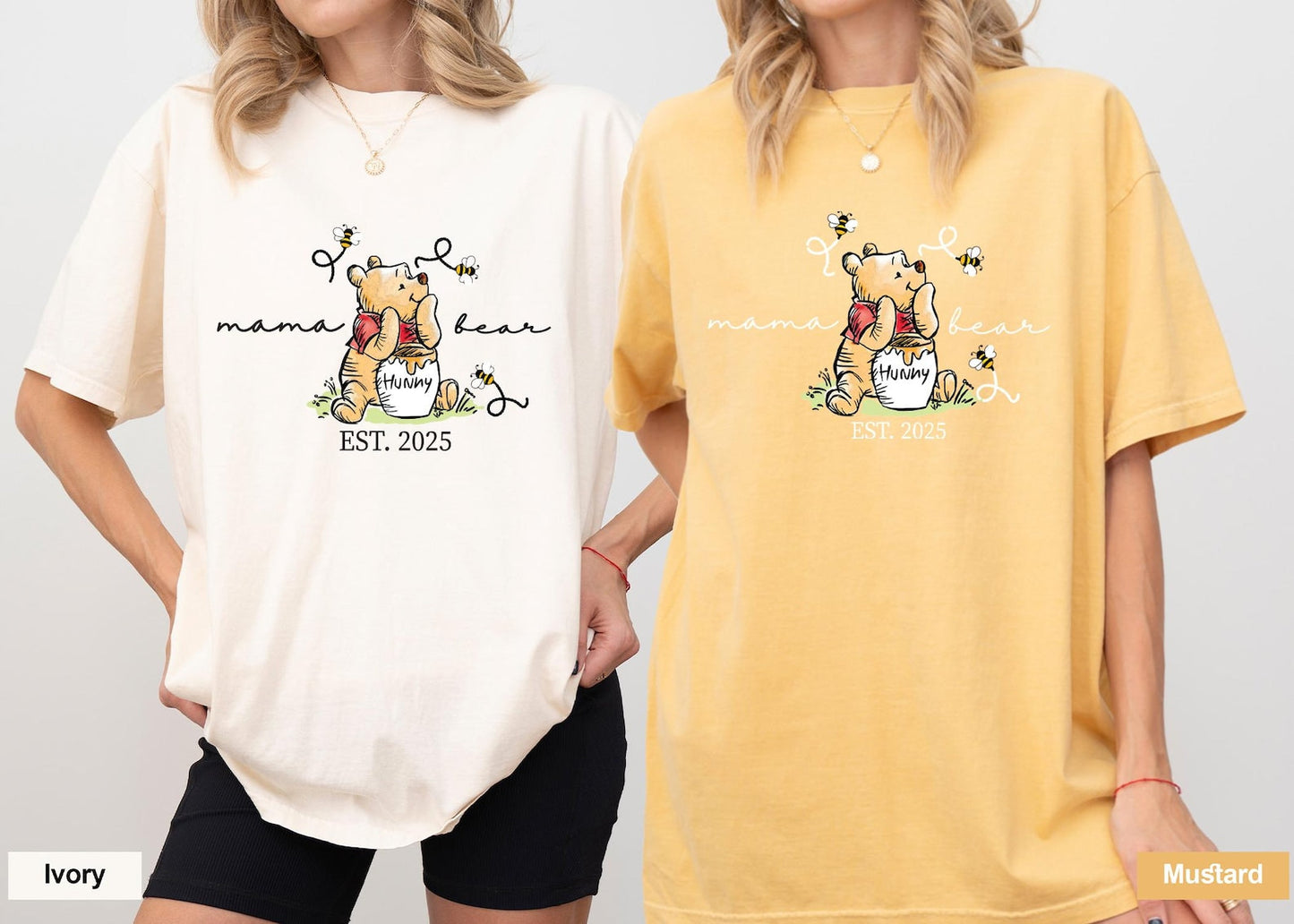 Mama Bear Sweatshirt mit Ärmelnamen - Anpassbares Muttertags-T-Shirt