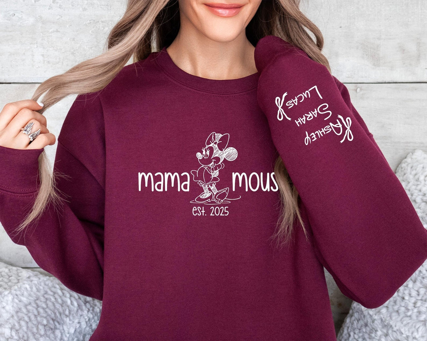 Personalisiertes Mama Est. Sweatshirt - Anpassbares Muttertags-T-Shirt
