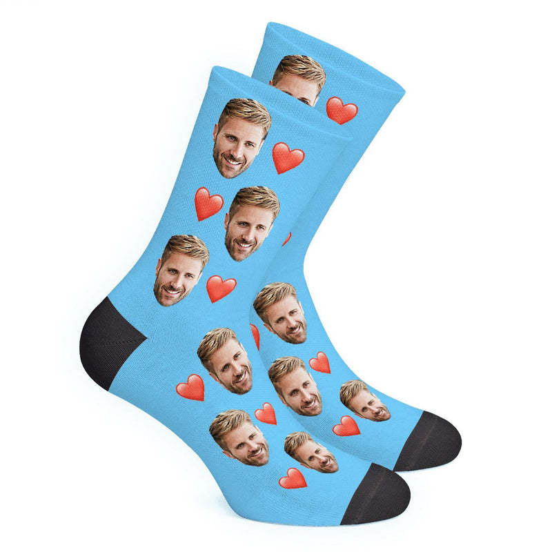 Custom Heart Face Socks Photo Socks 3 For 2 - Make Custom Gifts