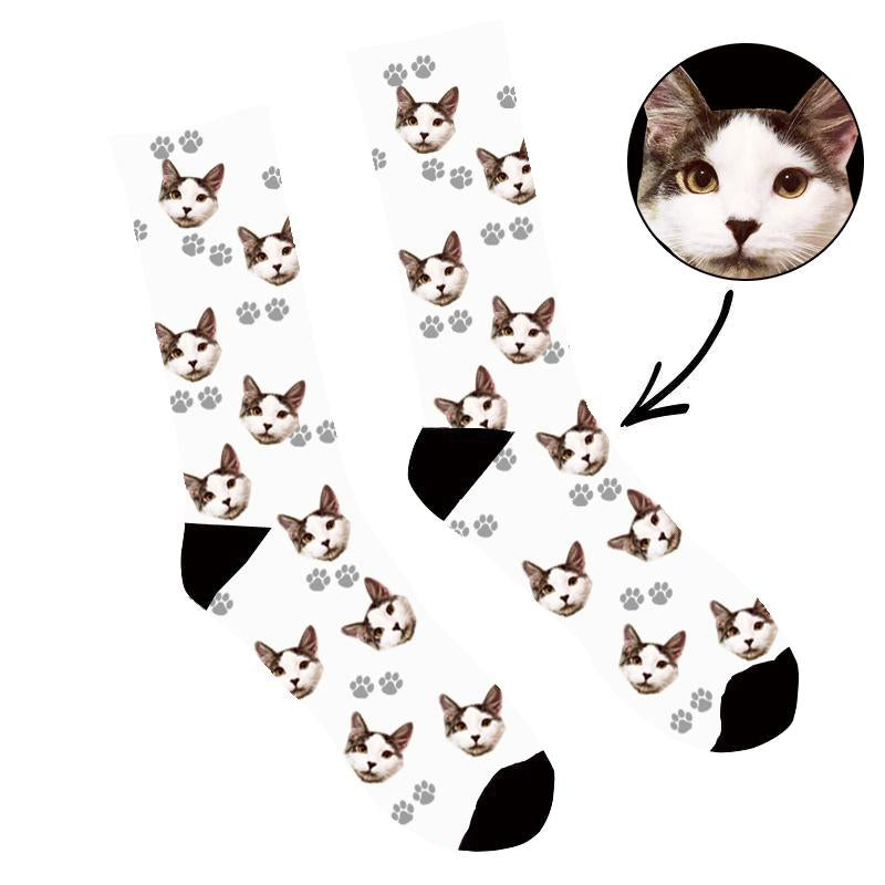 Custom Face Socks Your Cat On Socks - Make Custom Gifts