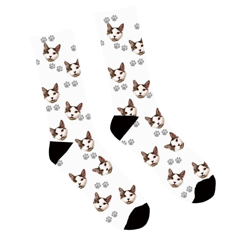 Custom Face Socks Your Cat On Socks - Make Custom Gifts