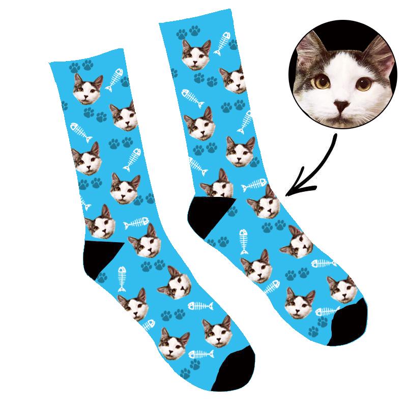Custom Face Socks Your Cat On Socks - Make Custom Gifts