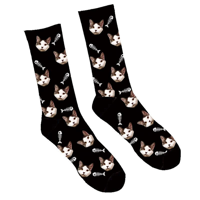 Custom Face Socks Your Cat On Socks - Make Custom Gifts