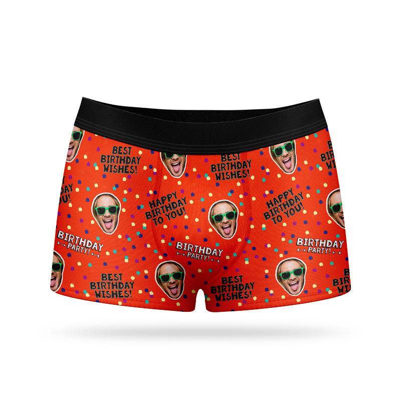 Custom Face Boxers - Happy Birthday - Make Custom Gifts