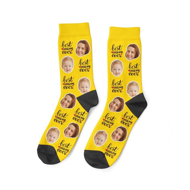 Benutzerdefinierte Gesichtssocken Beste Mama aller Zeiten Socken Mama