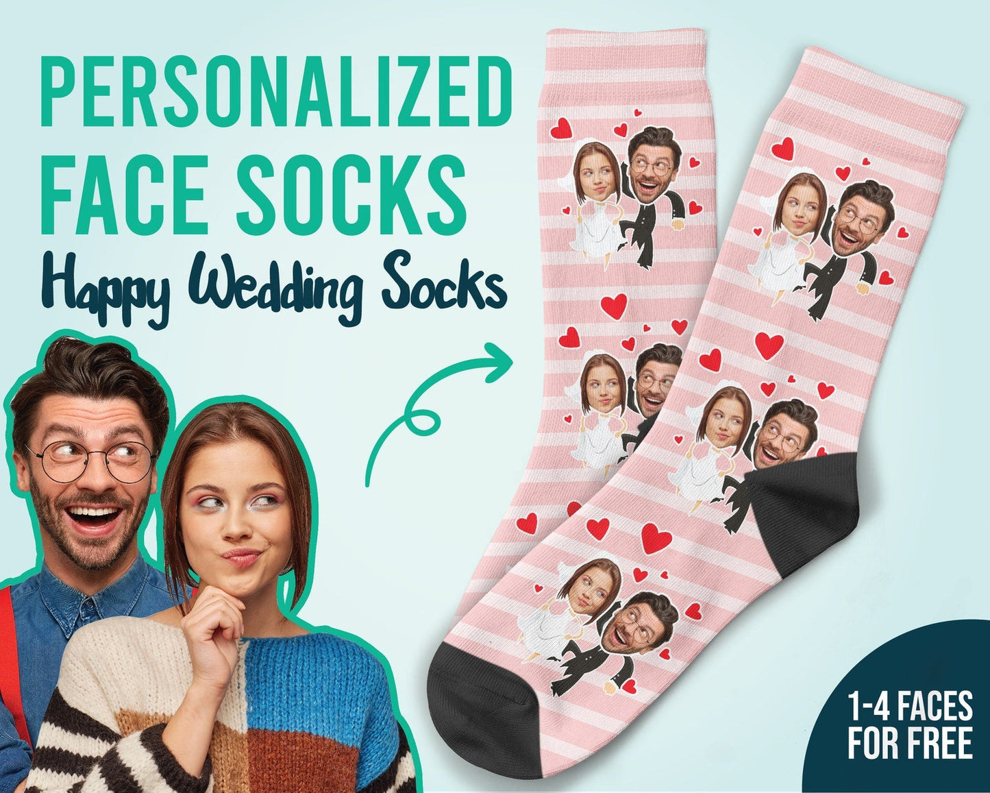 Individuelle Hochzeitssocken, Geschenkideen für Hochzeiten