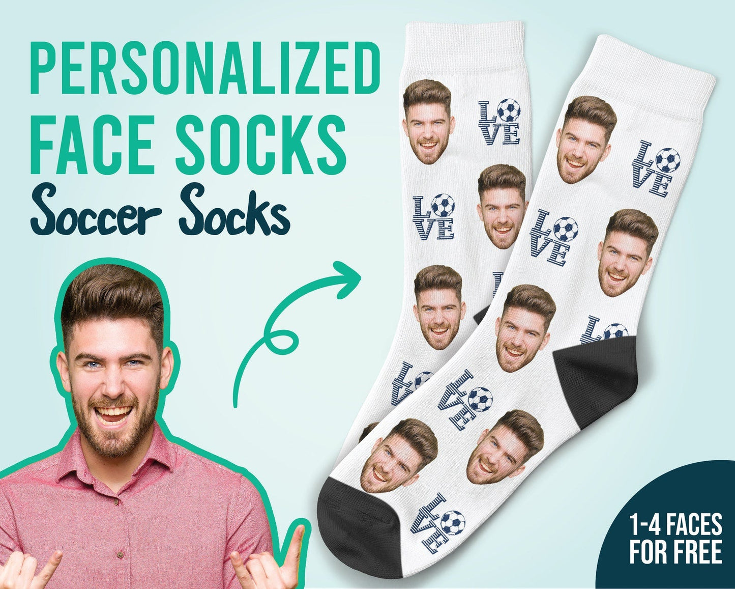 Benutzerdefinierte Fußballsocken Sportsocken Sportliebhabersocken