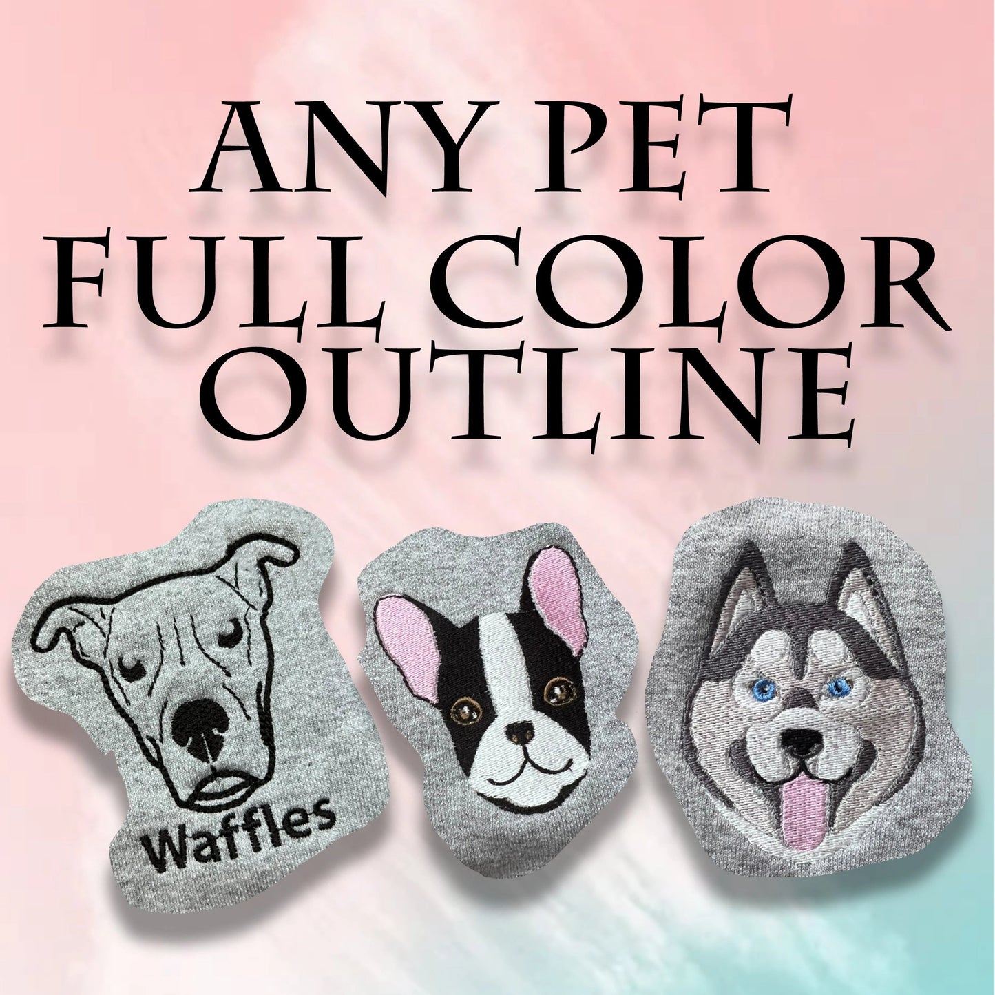 Personalisierte Geschenke Hund Maßgeschneidertes Sweatshirt mit individueller Haustier-Stickerei