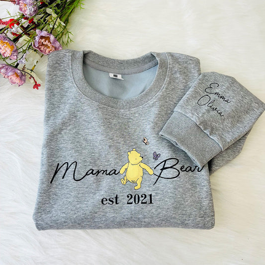 Personalisiertes Mama Bear Sweatshirt - Einzigartiges Geschenk für Mama