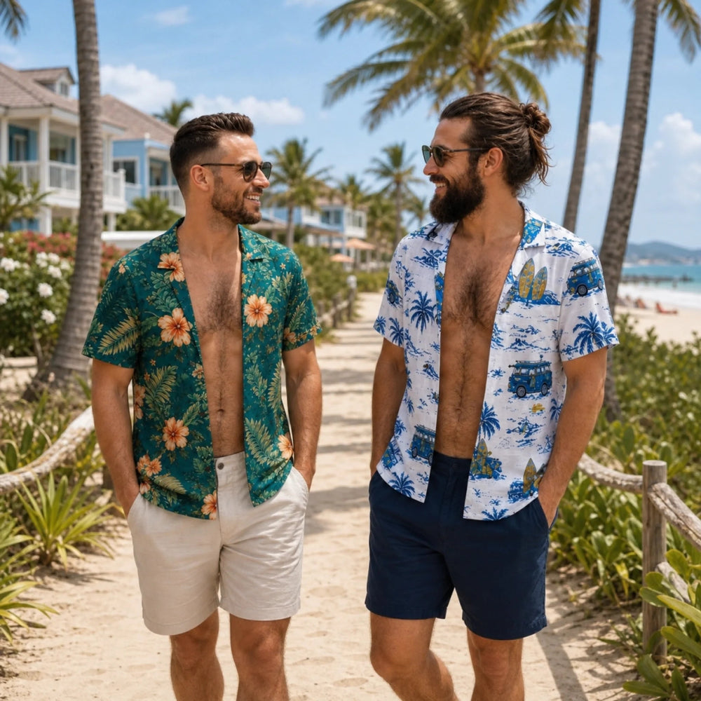 Männer zu heiß, um lustiges T-Shirt zu handhaben - personalisiertes Sommerurlaubsgeschenk für ihn