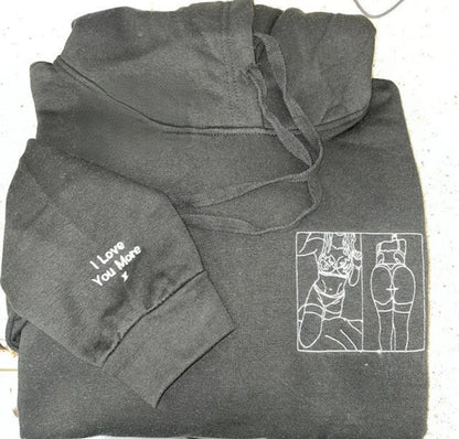 Personalisierter Partner-Hoodie mit Liebesstickerei – Einzigartiges Erinnerungsstück für besondere Tage