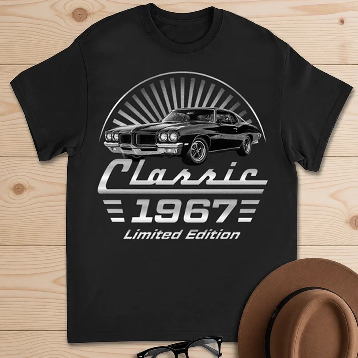 Personalisiertes klassisches T-Shirt mit individuellem Auto-Foto – ein einzigartiges Geschenk für Väter und Autoliebhaber
