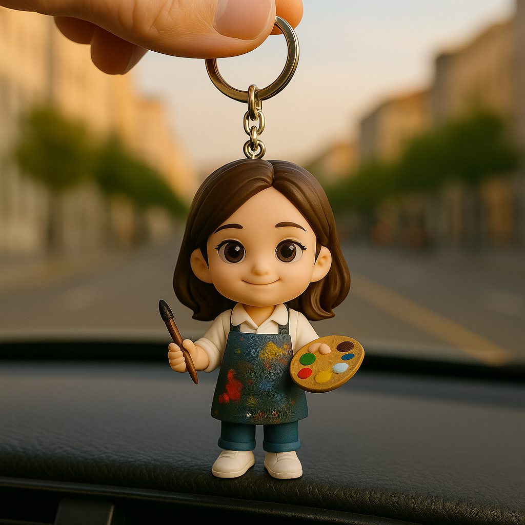 Personalisierter 3D-Schlüsselanhänger vom Foto – Entdecker Figur, personalisiertes Geschenk für Abenteuerliebhaber