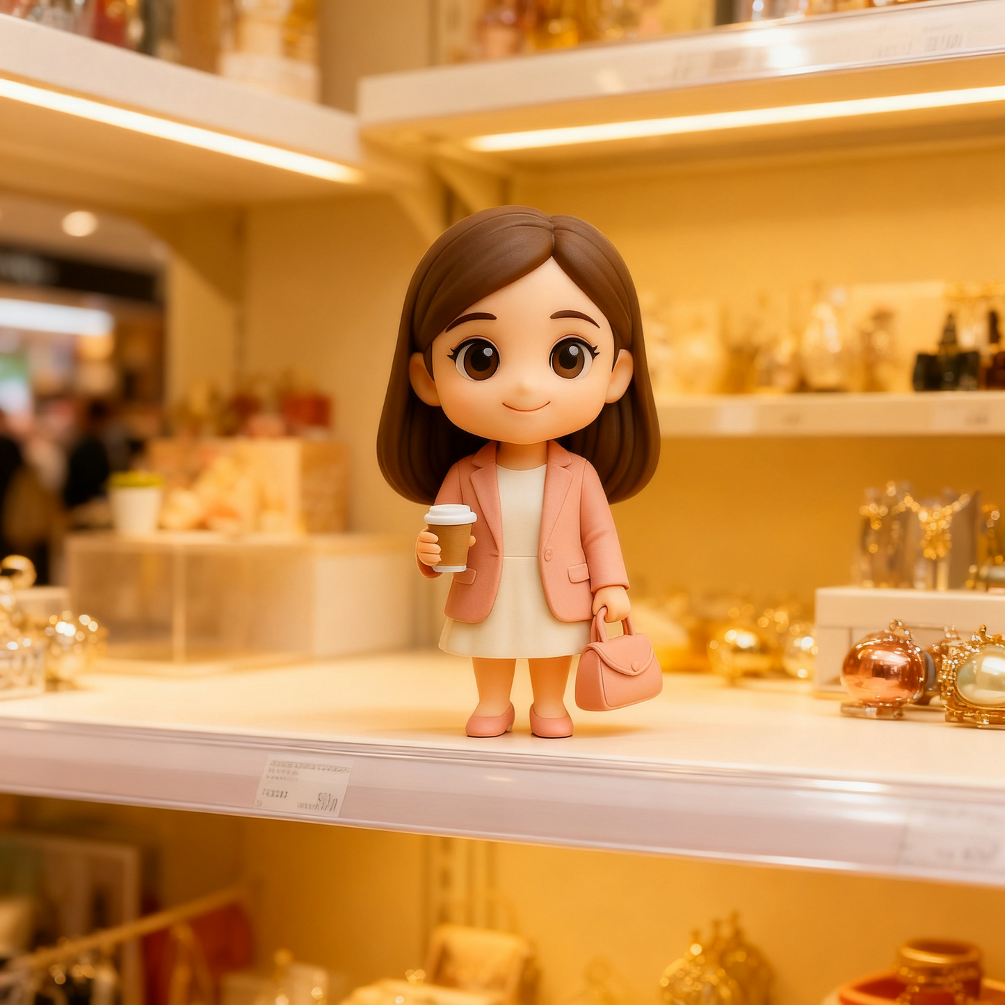 Personalisierte 3D-Actionfigur vom Foto – Geschäftsfrau Mini-Figur, individuelles Geschenk für Frauen