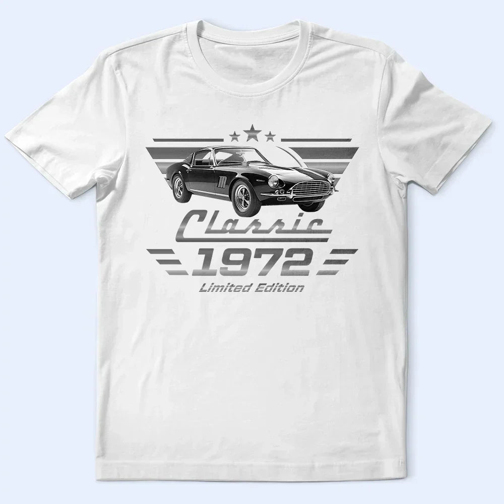Personalisiertes klassisches T-Shirt mit individuellem Auto-Foto – ein einzigartiges Geschenk für Väter und Autoliebhaber