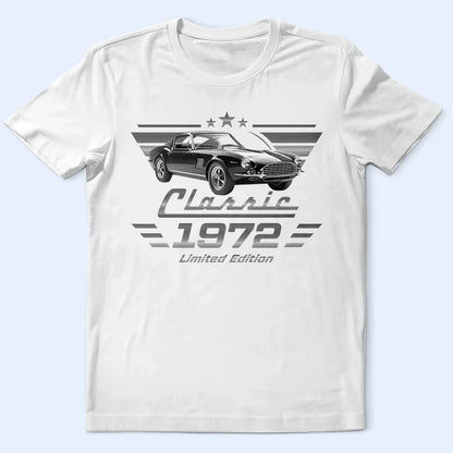 Personalisiertes klassisches T-Shirt mit individuellem Auto-Foto – ein einzigartiges Geschenk für Väter und Autoliebhaber
