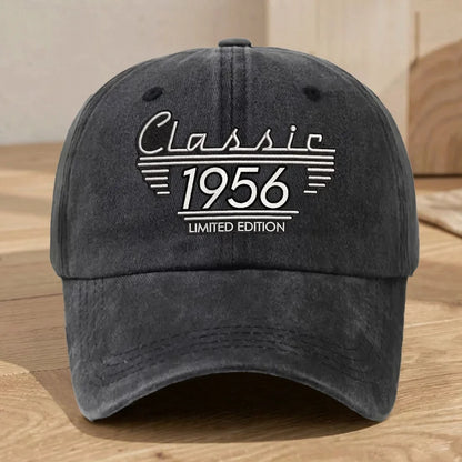 Personalisierte Baseballkappe aus gewaschenem Denim – individueller Vintage-Look, ein einzigartiges Geschenk für den Vater oder einen Freund