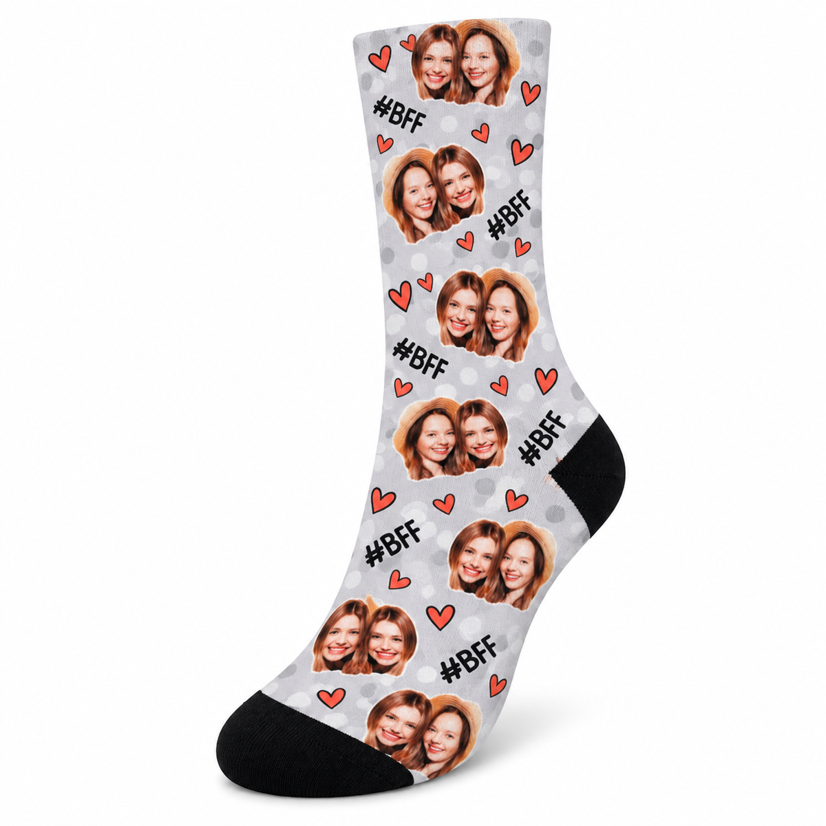 Personalisierte Socken mit Gesicht, Fotosocken für beste Freunde, Socken mit eigenem Foto, Lustiges Fotogeschenk für sie, ihn und beste Freunde