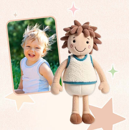 Personalisierter Plüschpuppen-Schlüsselanhänger mit Fotodruck – Einzigartige Weihnachtsgeschenke
