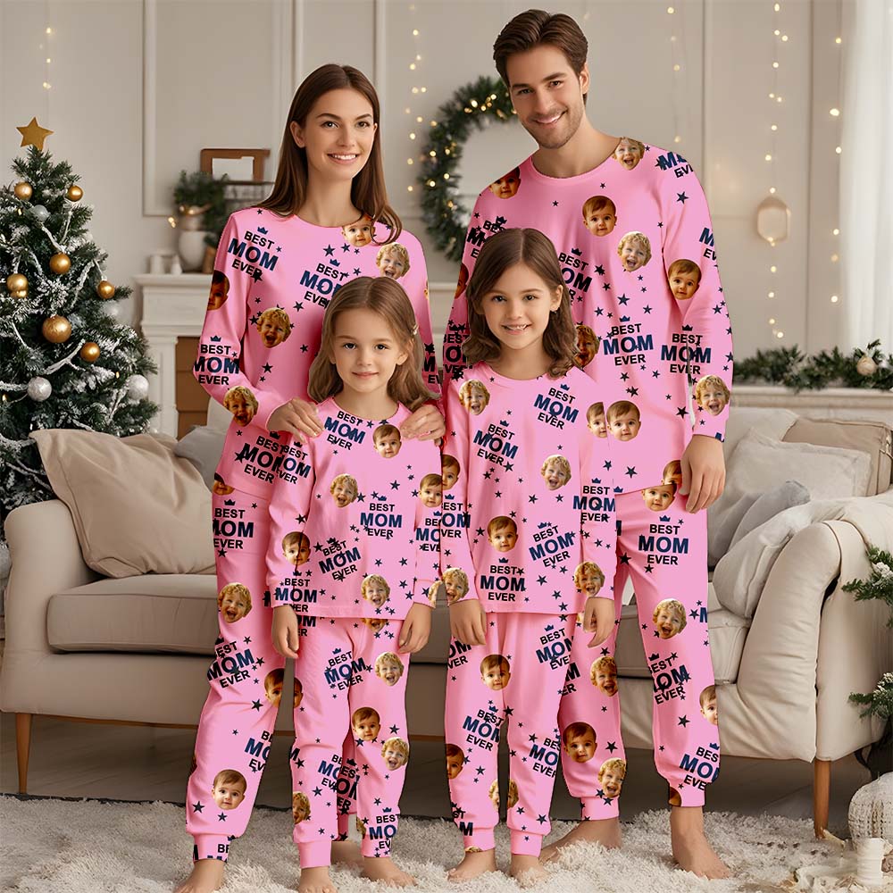 Benutzerdefiniertes Gesichts-Pyjama-Set, personalisiertes Foto-Pyjama, Herren-Damen-Jungen-Mädchen-Pyjama, Brautparty, Geburtstag, Jahrestag, Vatertag, Geschenk, Weihnachten