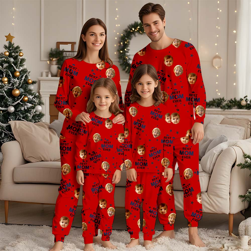 Benutzerdefiniertes Gesichts-Pyjama-Set, personalisiertes Foto-Pyjama, Herren-Damen-Jungen-Mädchen-Pyjama, Brautparty, Geburtstag, Jahrestag, Vatertag, Geschenk, Weihnachten