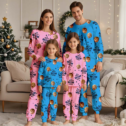 Benutzerdefiniertes Gesichts-Pyjama-Set, personalisiertes Foto-Pyjama, Herren-Damen-Jungen-Mädchen-Pyjama, Brautparty, Geburtstag, Jahrestag, Vatertag, Geschenk, Weihnachten