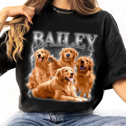 Benutzerdefiniertes Bootleg-Rap-T-Shirt für Hunde, individuelles 90er-Jahre-Bootleg-Hundeshirt in Komfortfarben, Vintage-Hundeshirt, Retro-Custom-Hundeshirt, individuelles Hundemama-Shirt
