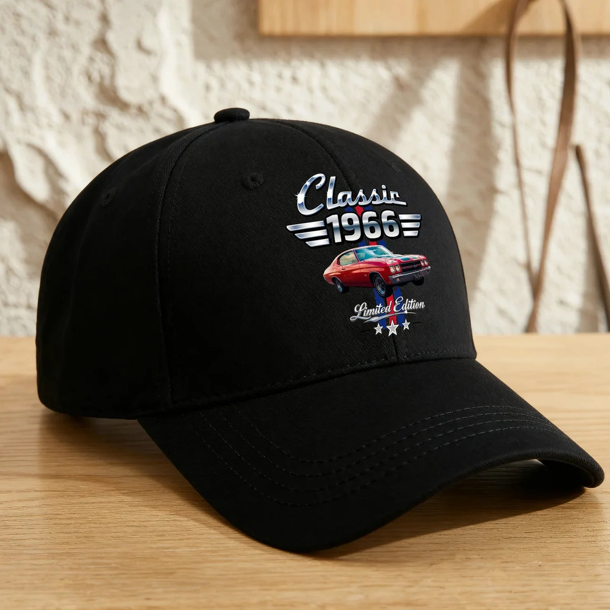 Baseball-Cap mit Oldtimer-Motiv – personalisiertes, nostalgisches Erinnerungsstück; kreatives Geschenk für den Ehemann oder Autoliebhaber