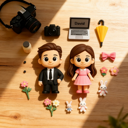 Personalisierte 3D-Actionfigur vom Foto – Musiker Mini-Figur, individuelles 3D-Geschenk für Musikliebhaber