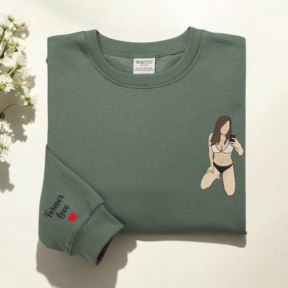 Personalisierter Hoodie mit Herzstickerei – Romantisches und liebevolles Geschenk für Ihn/Sie