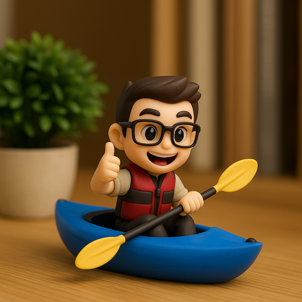 3D-Figur mit personalisierter Basis - Individueller Namenszug und Datumsgravur