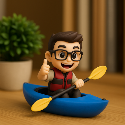 3D-Figur mit personalisierter Basis - Individueller Namenszug und Datumsgravur