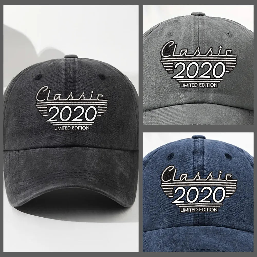 Personalisierte Baseballkappe aus gewaschenem Denim – individueller Vintage-Look, ein einzigartiges Geschenk für den Vater oder einen Freund